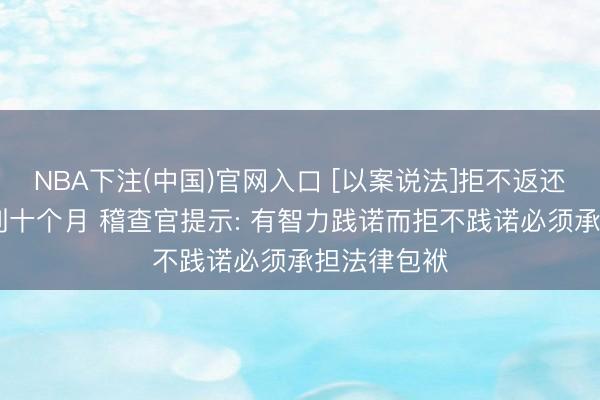 NBA下注(中国)官网入口 [以案说法]拒不返还供养费 获刑十个月 稽查官提示: 有智力践诺而拒不践诺必须承担法律包袱