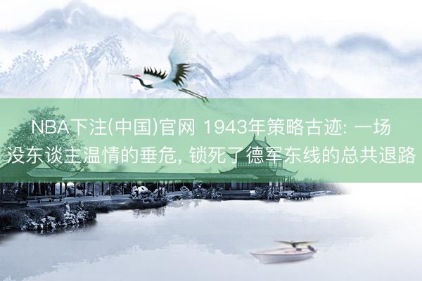 NBA下注(中国)官网 1943年策略古迹: 一场没东谈主温情的垂危， 锁死了德军东线的总共退路