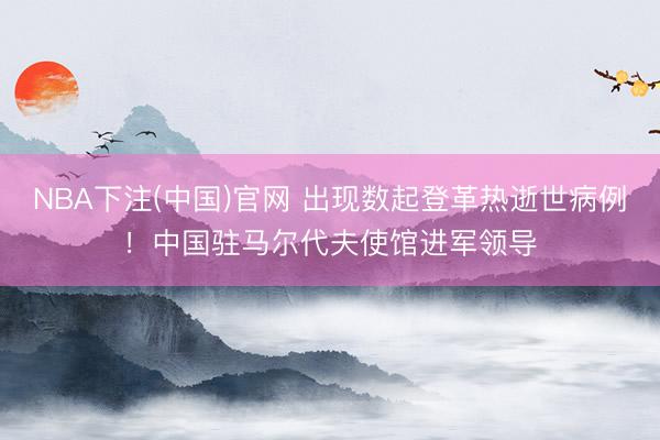 NBA下注(中国)官网 出现数起登革热逝世病例！中国驻马尔代夫使馆进军领导