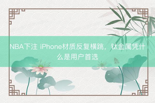 NBA下注 iPhone材质反复横跳，钛金属凭什么是用户首选