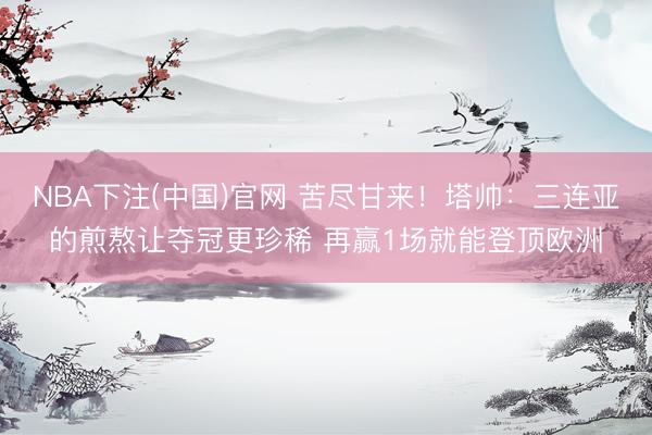 NBA下注(中国)官网 苦尽甘来！塔帅：三连亚的煎熬让夺冠更珍稀 再赢1场就能登