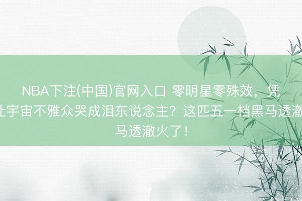 NBA下注(中国)官网入口 零明星零殊效，凭什么让宇宙不雅众哭成泪东说念主？这匹五一档黑马透澈火了！