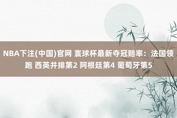 NBA下注(中国)官网 寰球杯最新夺冠赔率：法国领跑 西英并排第2 阿根廷第4 葡萄牙第5
